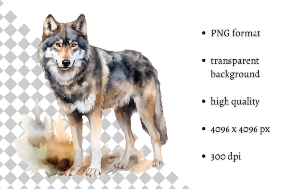 Download Watercolor Woodland Wolf PNG Clipart - Wolf png Collection