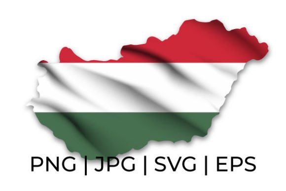 Download The Hungary Waving Flag and Map Graphics - Map graphics Collection