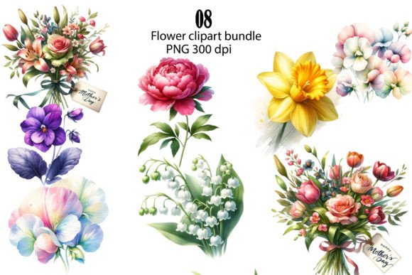 Download Watercolor Elegant Floral Clipart Bundle - Elegant floral clipart Collection