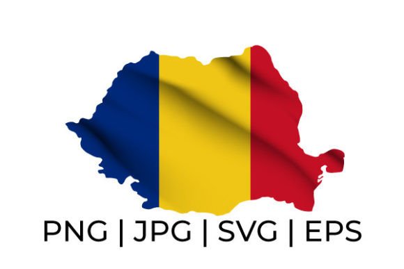 Download Romania Waving Flag and Map Graphics - Map graphics Collection