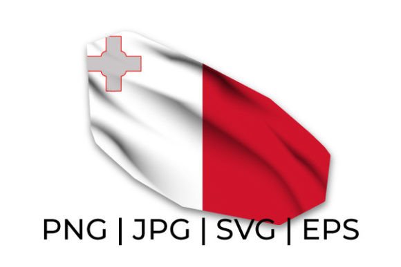 Download Malta Waving Flag and Map Graphics - Map graphics Collection