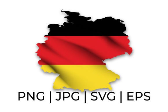 Download The Germany Waving Flag and Map Graphics - Map graphics Collection